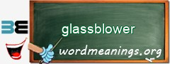 WordMeaning blackboard for glassblower